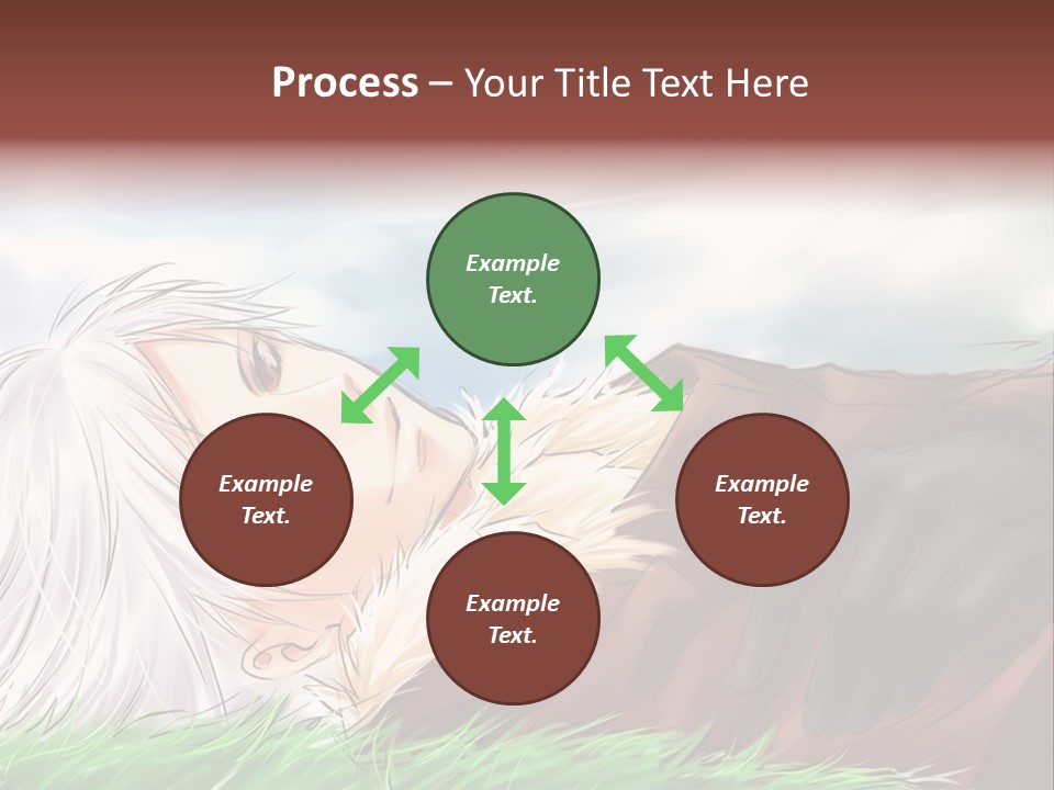 A Person Laying Down In The Grass With A Sky Background PowerPoint Template