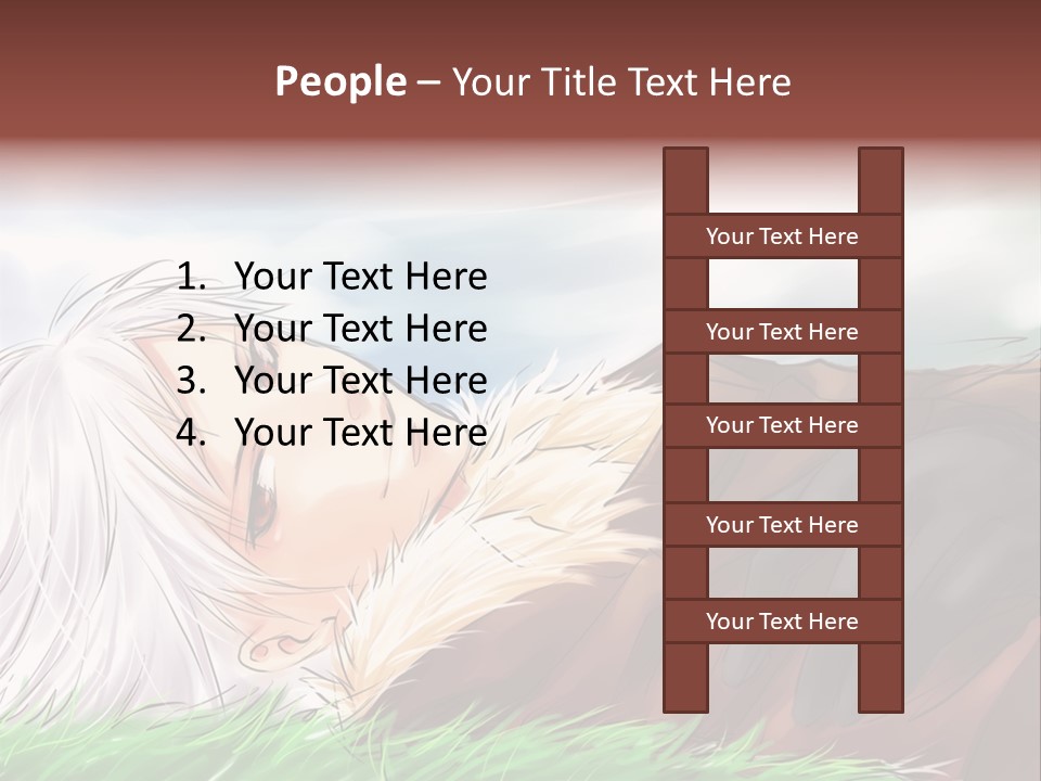 A Person Laying Down In The Grass With A Sky Background PowerPoint Template