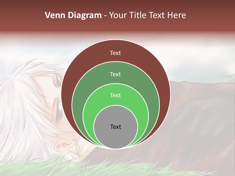A Person Laying Down In The Grass With A Sky Background PowerPoint Template