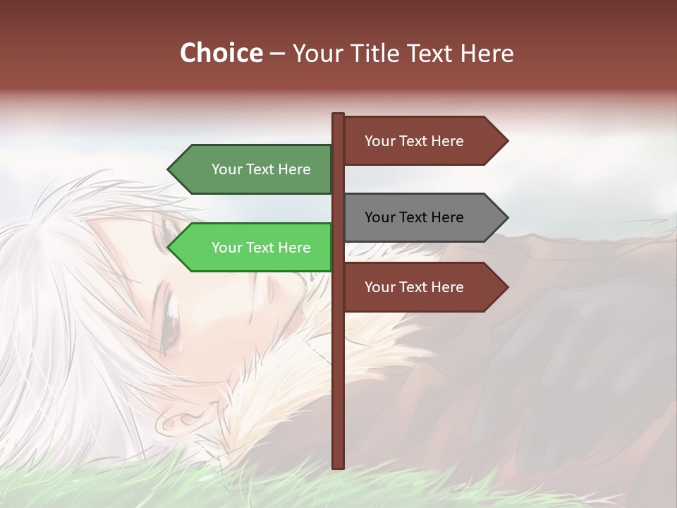 A Person Laying Down In The Grass With A Sky Background PowerPoint Template