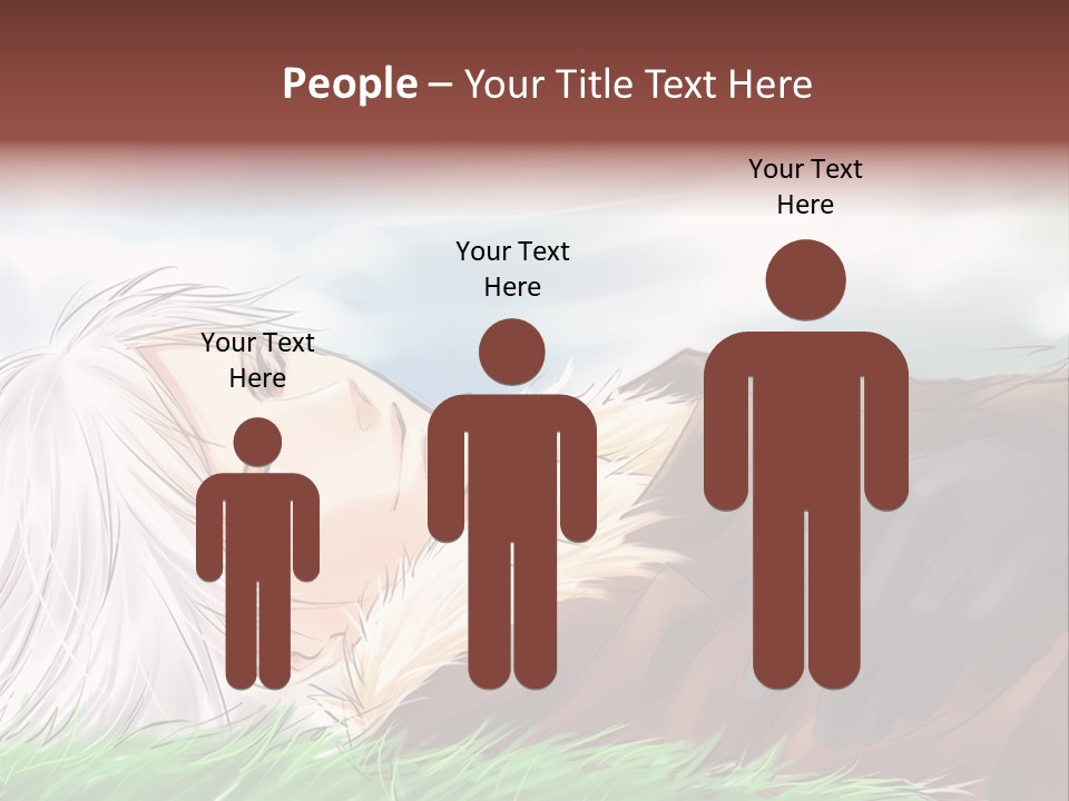 A Person Laying Down In The Grass With A Sky Background PowerPoint Template