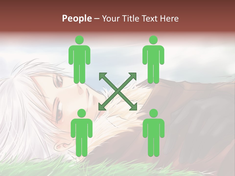 A Person Laying Down In The Grass With A Sky Background PowerPoint Template