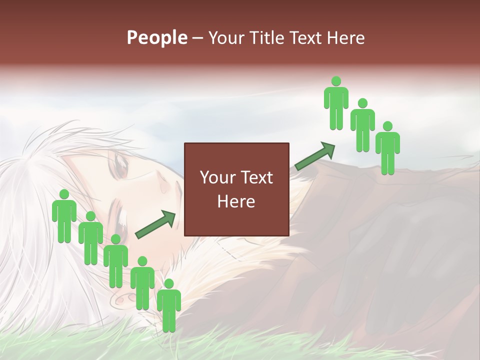 A Person Laying Down In The Grass With A Sky Background PowerPoint Template