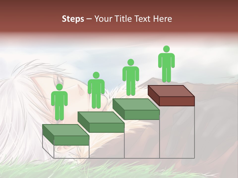 A Person Laying Down In The Grass With A Sky Background PowerPoint Template