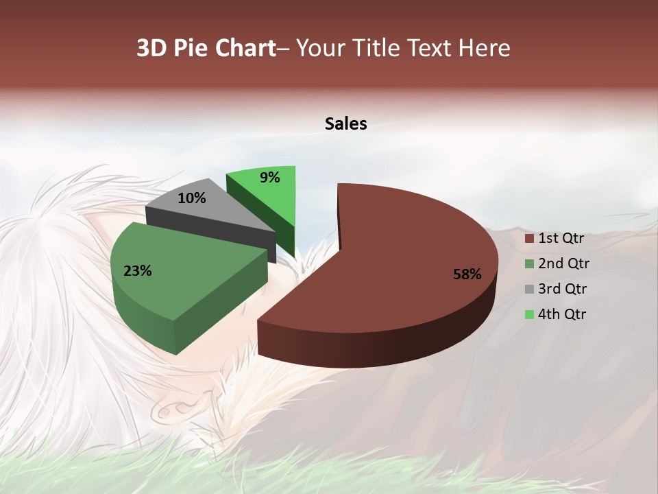 A Person Laying Down In The Grass With A Sky Background PowerPoint Template