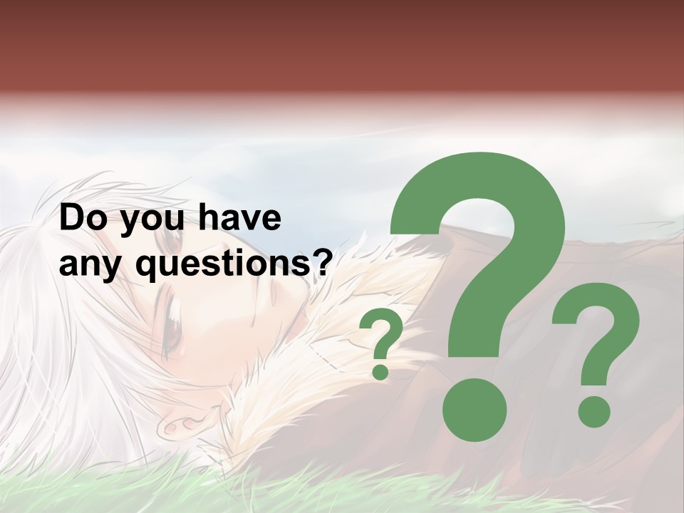 A Person Laying Down In The Grass With A Sky Background PowerPoint Template