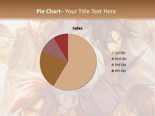 A Group Of Anime Characters On A Brown Background PowerPoint Template