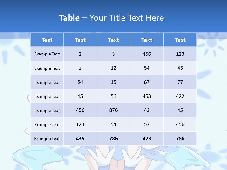 A Girl With Blue Hair Is Sitting In The Water PowerPoint Template