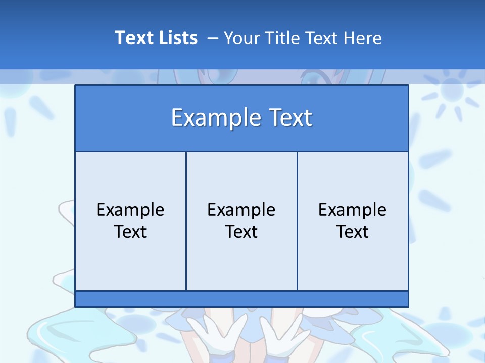 A Girl With Blue Hair Is Sitting In The Water PowerPoint Template