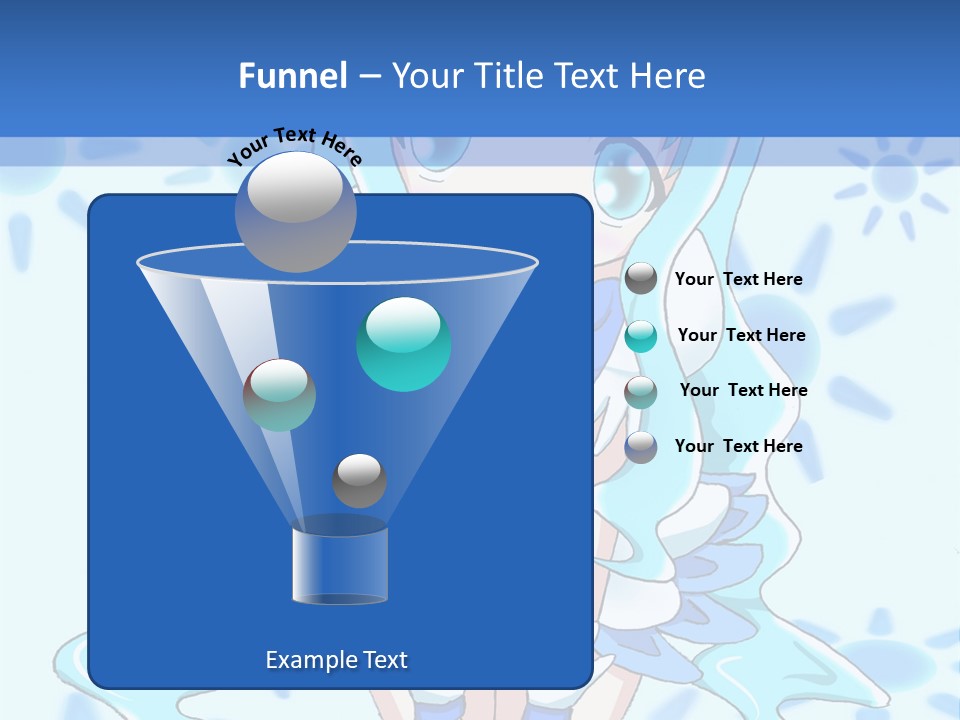 A Girl With Blue Hair Is Sitting In The Water PowerPoint Template