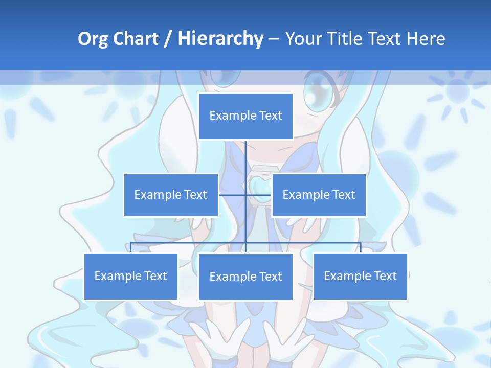 A Girl With Blue Hair Is Sitting In The Water PowerPoint Template