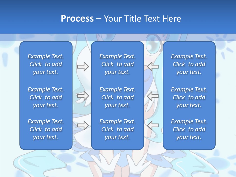 A Girl With Blue Hair Is Sitting In The Water PowerPoint Template