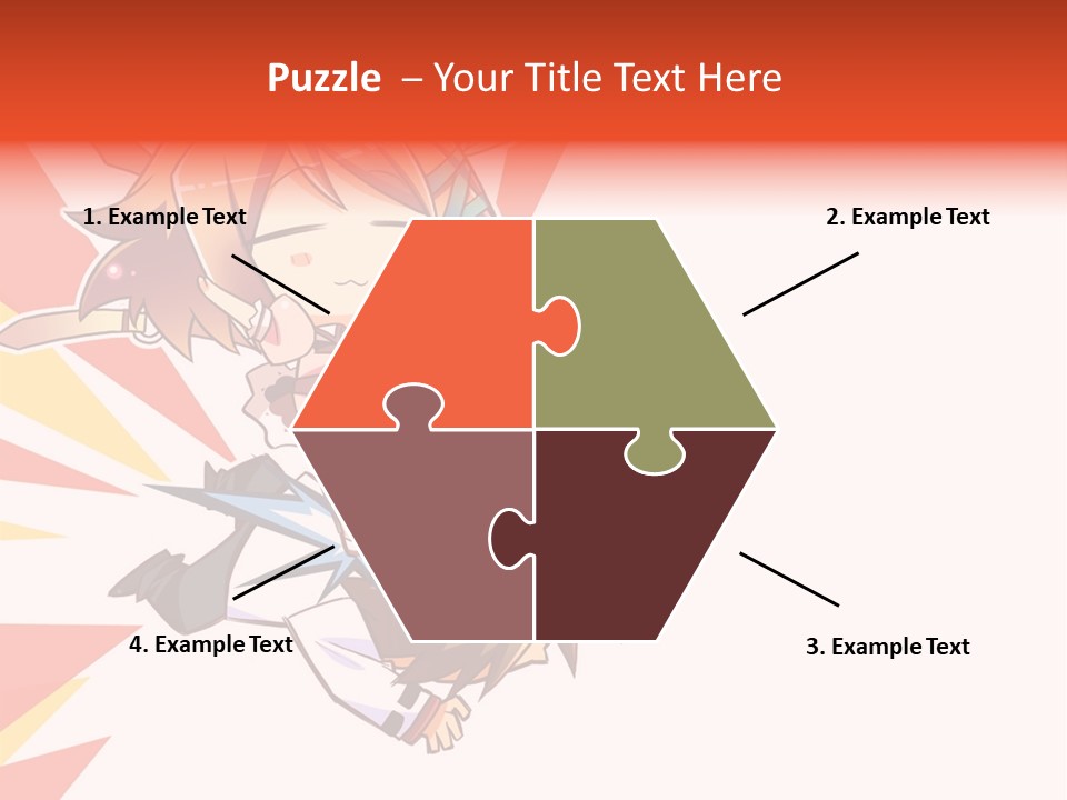 A Cartoon Character With A Sword On A White Background PowerPoint Template