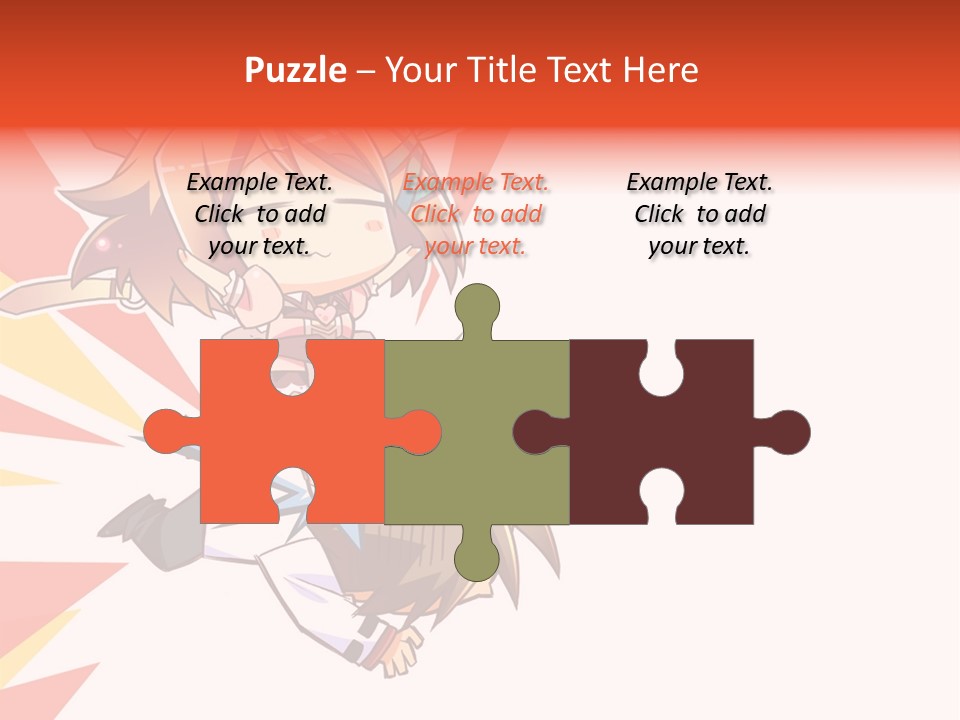 A Cartoon Character With A Sword On A White Background PowerPoint Template