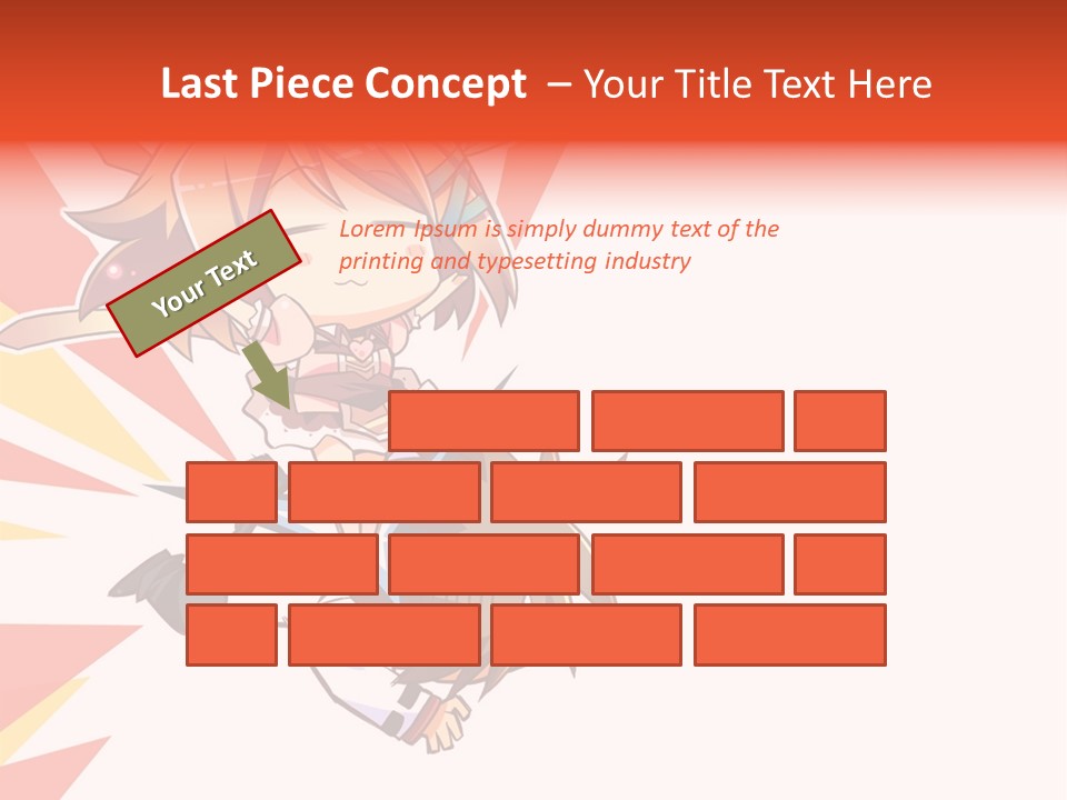 A Cartoon Character With A Sword On A White Background PowerPoint Template