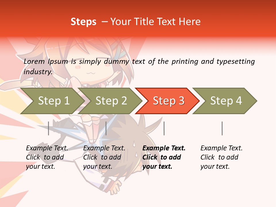 A Cartoon Character With A Sword On A White Background PowerPoint Template