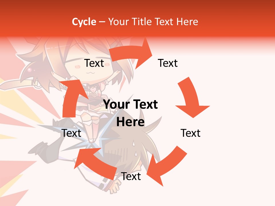 A Cartoon Character With A Sword On A White Background PowerPoint Template