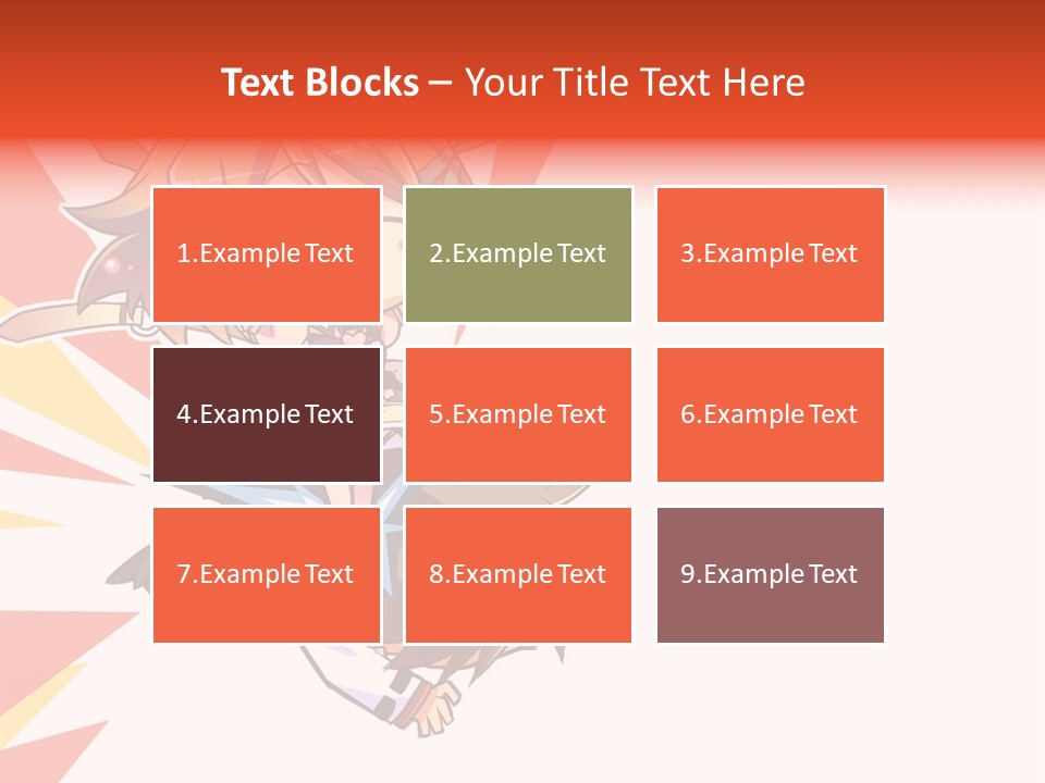 A Cartoon Character With A Sword On A White Background PowerPoint Template