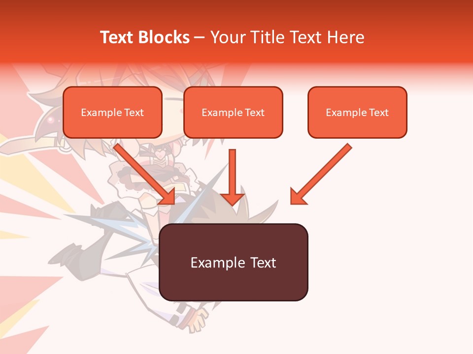 A Cartoon Character With A Sword On A White Background PowerPoint Template