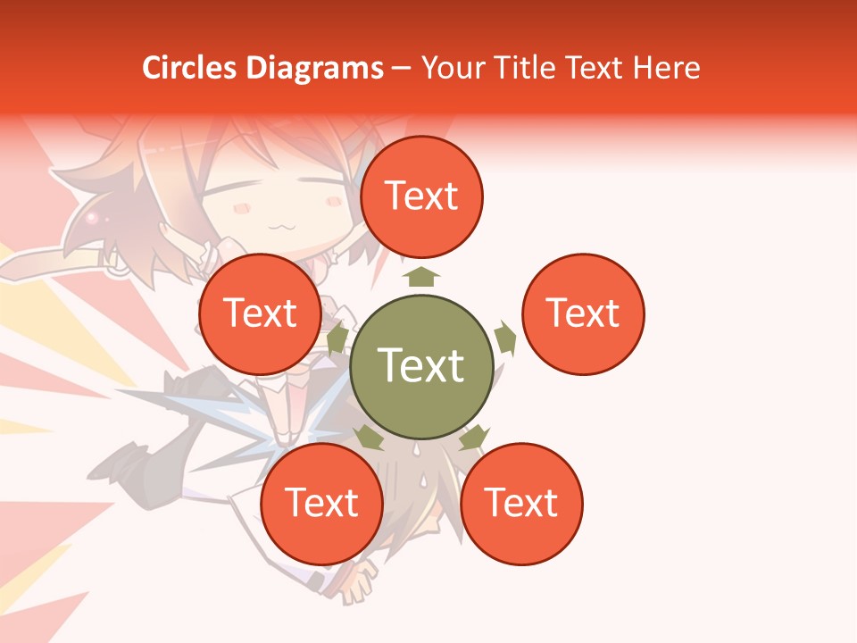 A Cartoon Character With A Sword On A White Background PowerPoint Template