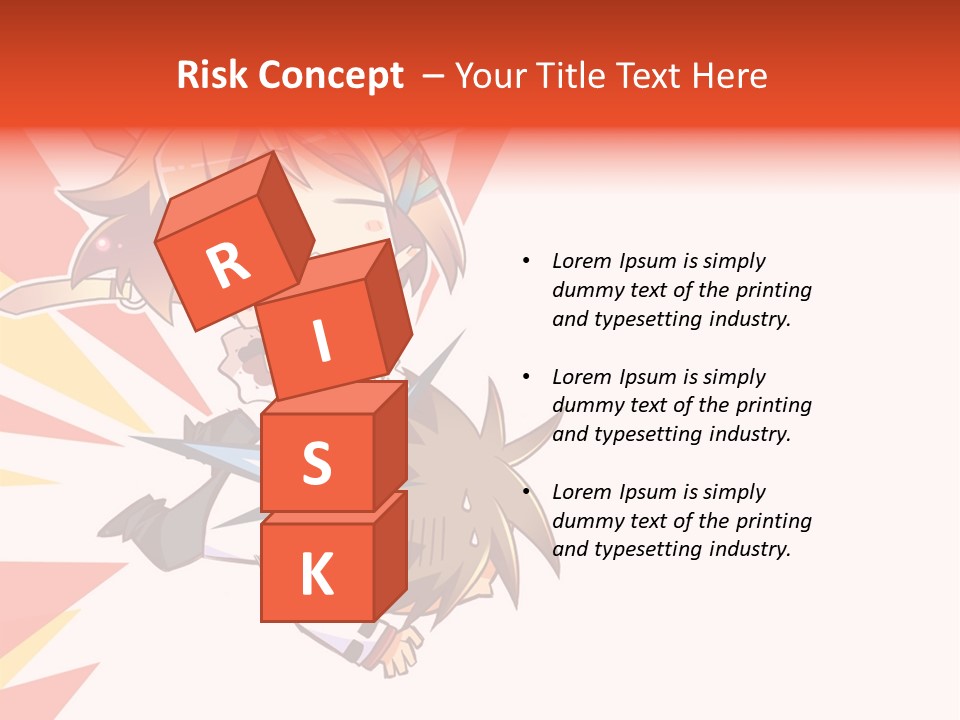 A Cartoon Character With A Sword On A White Background PowerPoint Template