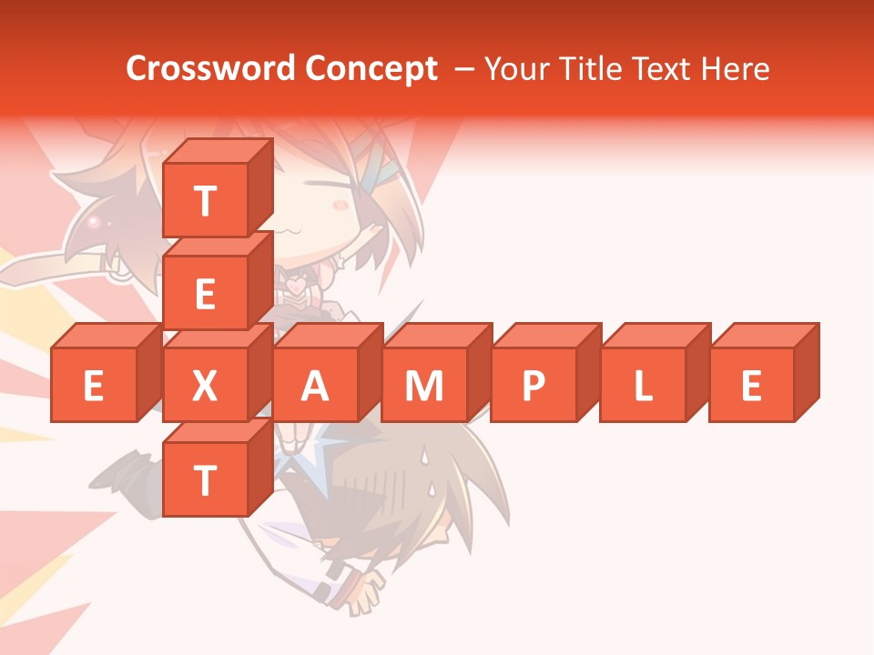 A Cartoon Character With A Sword On A White Background PowerPoint Template