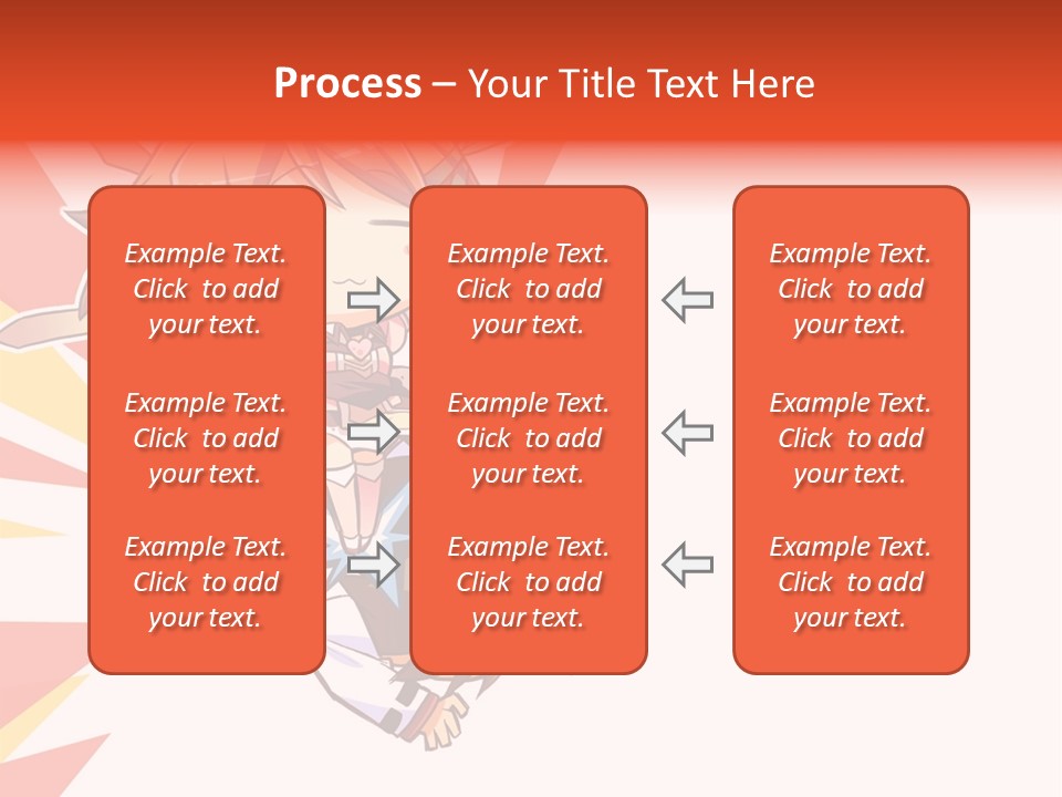 A Cartoon Character With A Sword On A White Background PowerPoint Template