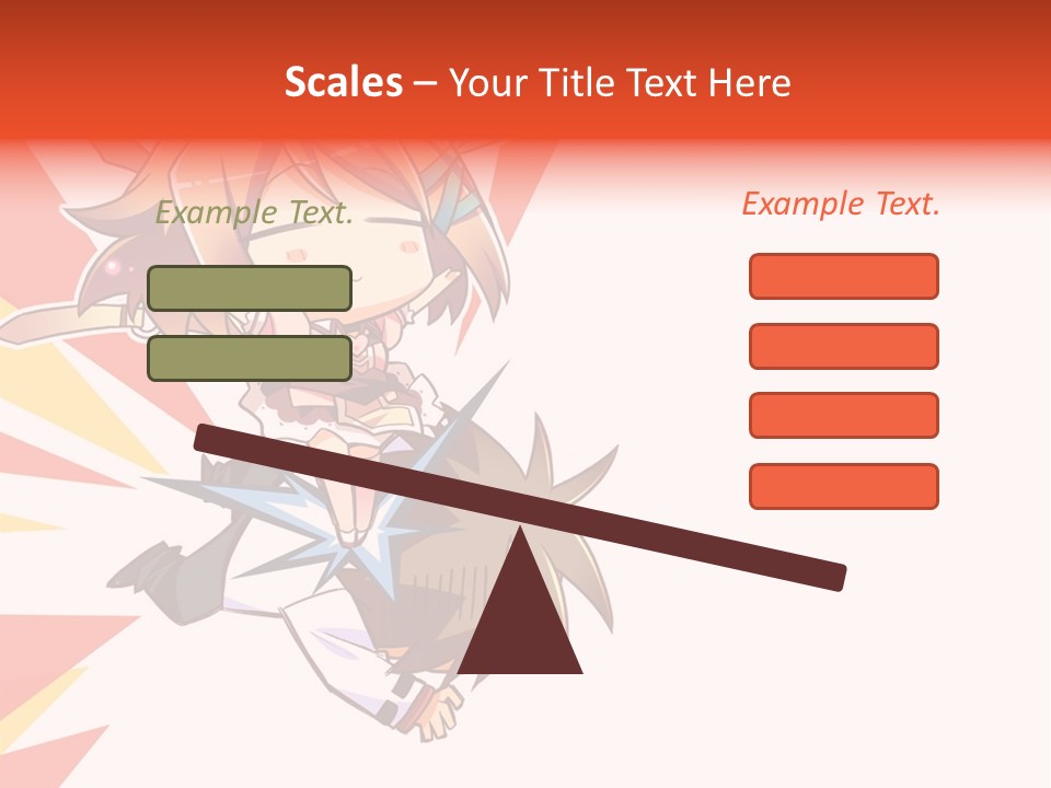 A Cartoon Character With A Sword On A White Background PowerPoint Template