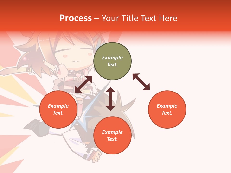 A Cartoon Character With A Sword On A White Background PowerPoint Template