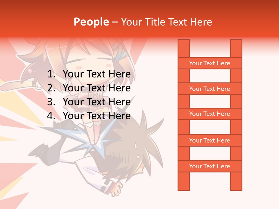 A Cartoon Character With A Sword On A White Background PowerPoint Template