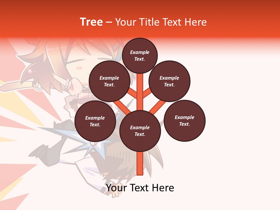 A Cartoon Character With A Sword On A White Background PowerPoint Template