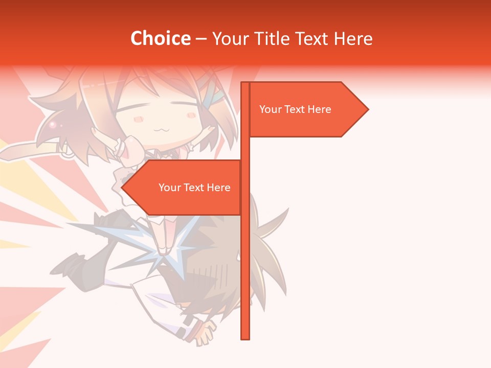 A Cartoon Character With A Sword On A White Background PowerPoint Template