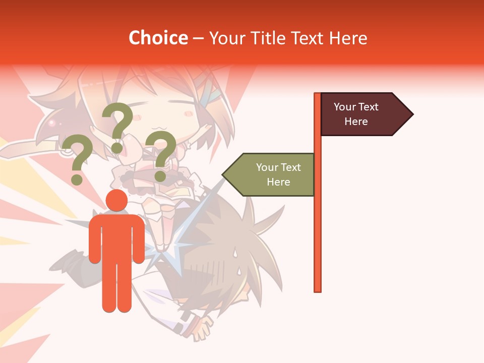 A Cartoon Character With A Sword On A White Background PowerPoint Template