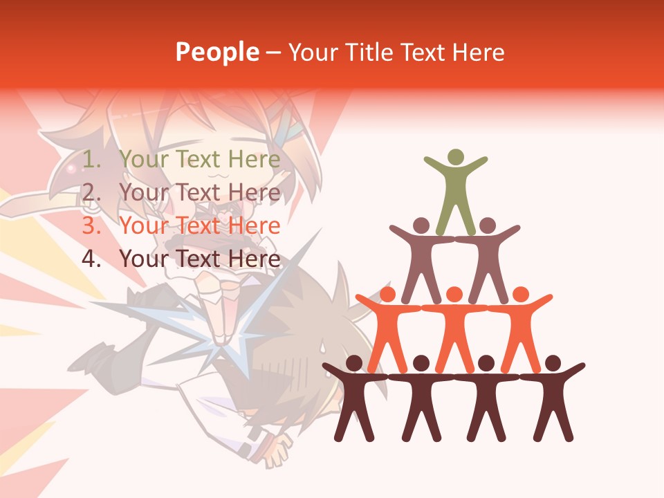 A Cartoon Character With A Sword On A White Background PowerPoint Template