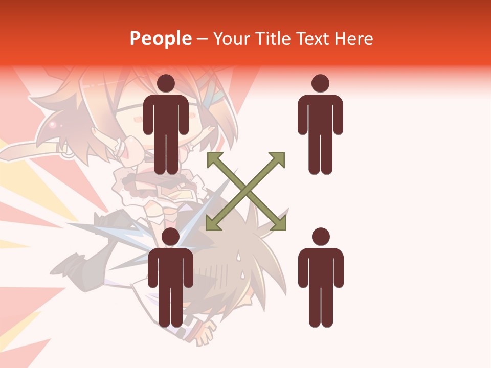 A Cartoon Character With A Sword On A White Background PowerPoint Template