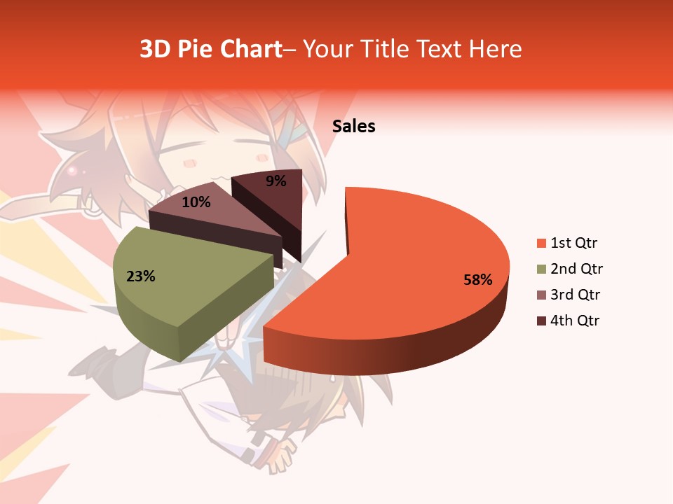 A Cartoon Character With A Sword On A White Background PowerPoint Template