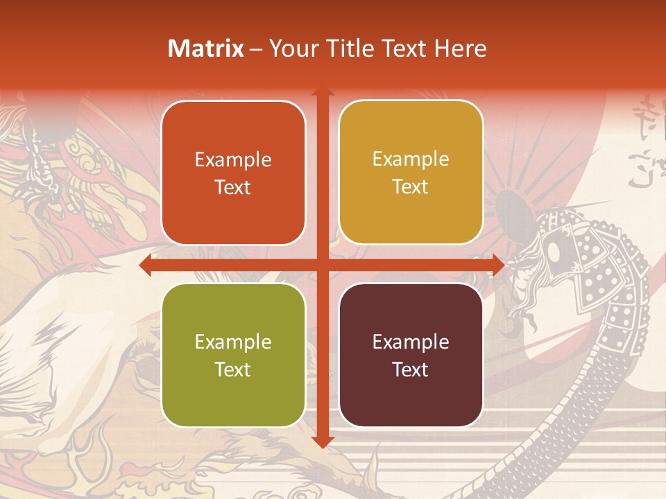 A Picture Of A Dragon And A Man On A Horse PowerPoint Template