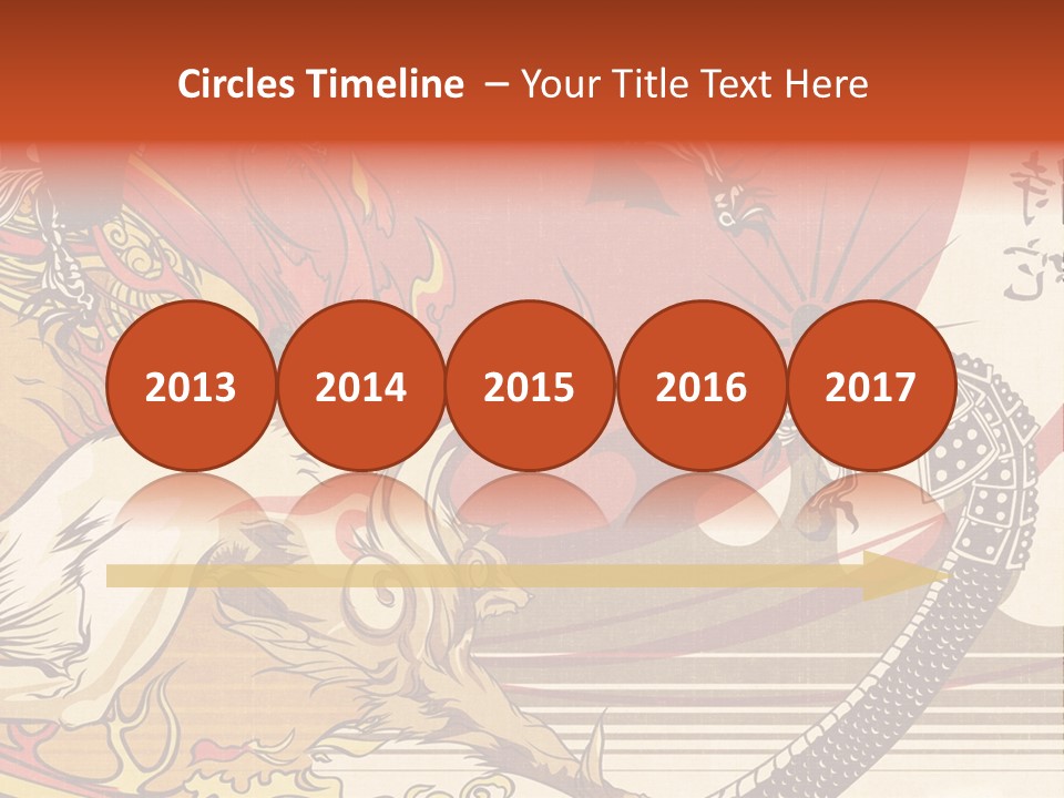 A Picture Of A Dragon And A Man On A Horse PowerPoint Template