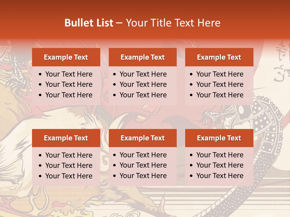 A Picture Of A Dragon And A Man On A Horse PowerPoint Template