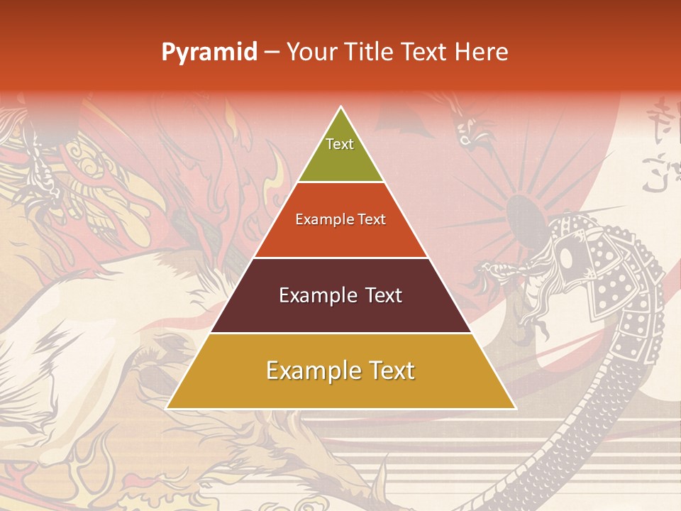 A Picture Of A Dragon And A Man On A Horse PowerPoint Template