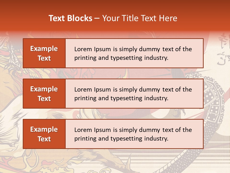 A Picture Of A Dragon And A Man On A Horse PowerPoint Template