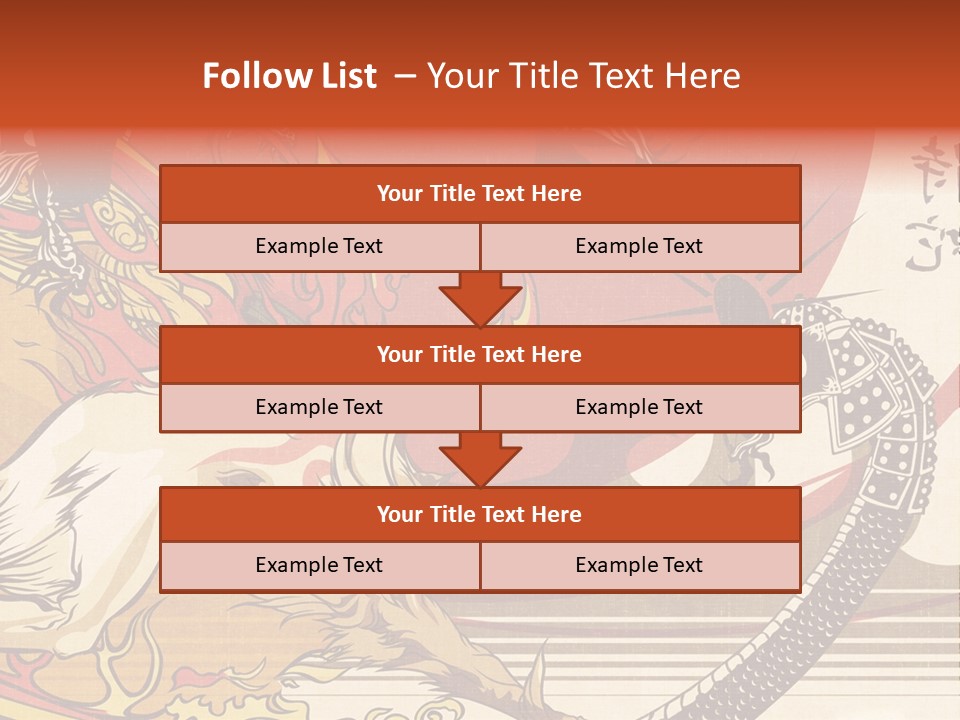 A Picture Of A Dragon And A Man On A Horse PowerPoint Template