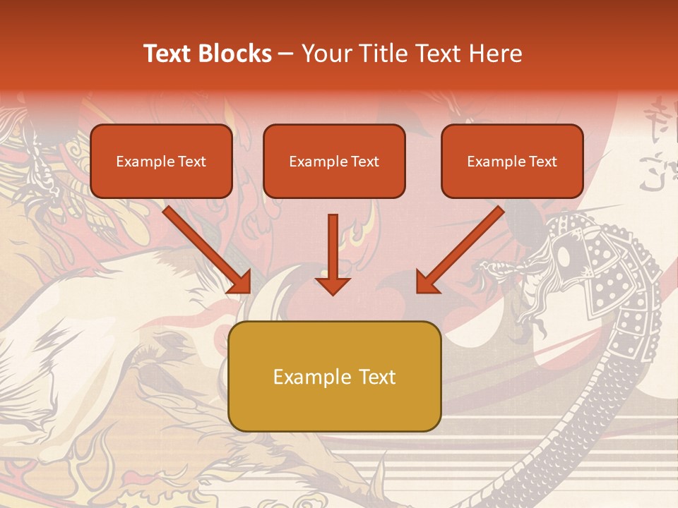 A Picture Of A Dragon And A Man On A Horse PowerPoint Template