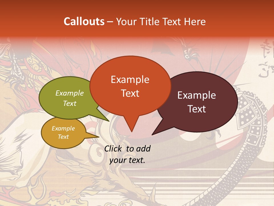 A Picture Of A Dragon And A Man On A Horse PowerPoint Template