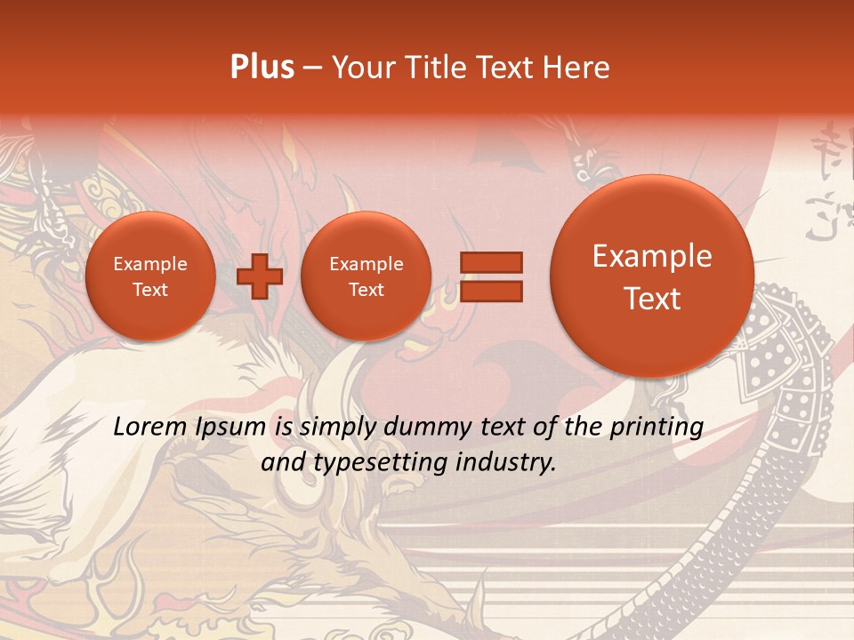 A Picture Of A Dragon And A Man On A Horse PowerPoint Template