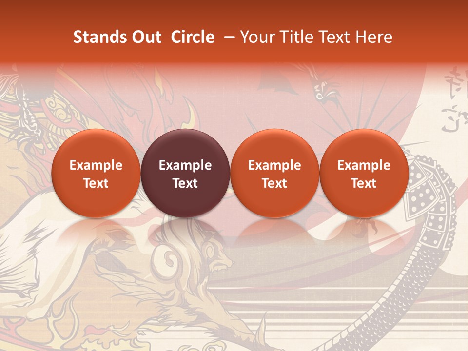 A Picture Of A Dragon And A Man On A Horse PowerPoint Template