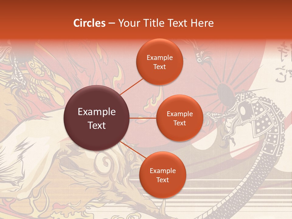 A Picture Of A Dragon And A Man On A Horse PowerPoint Template