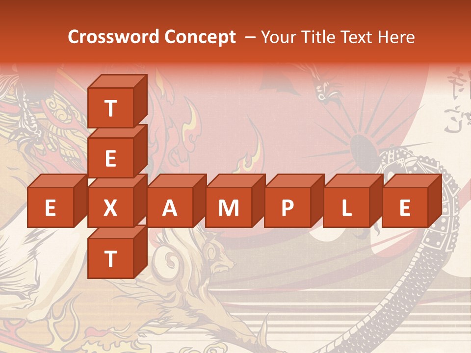 A Picture Of A Dragon And A Man On A Horse PowerPoint Template