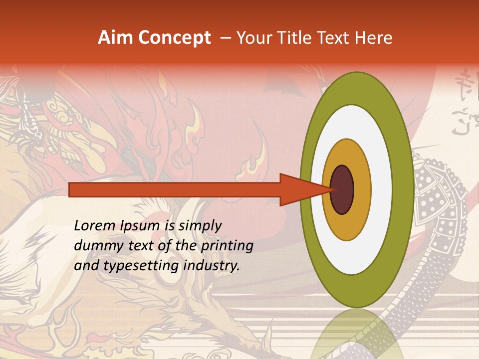 A Picture Of A Dragon And A Man On A Horse PowerPoint Template