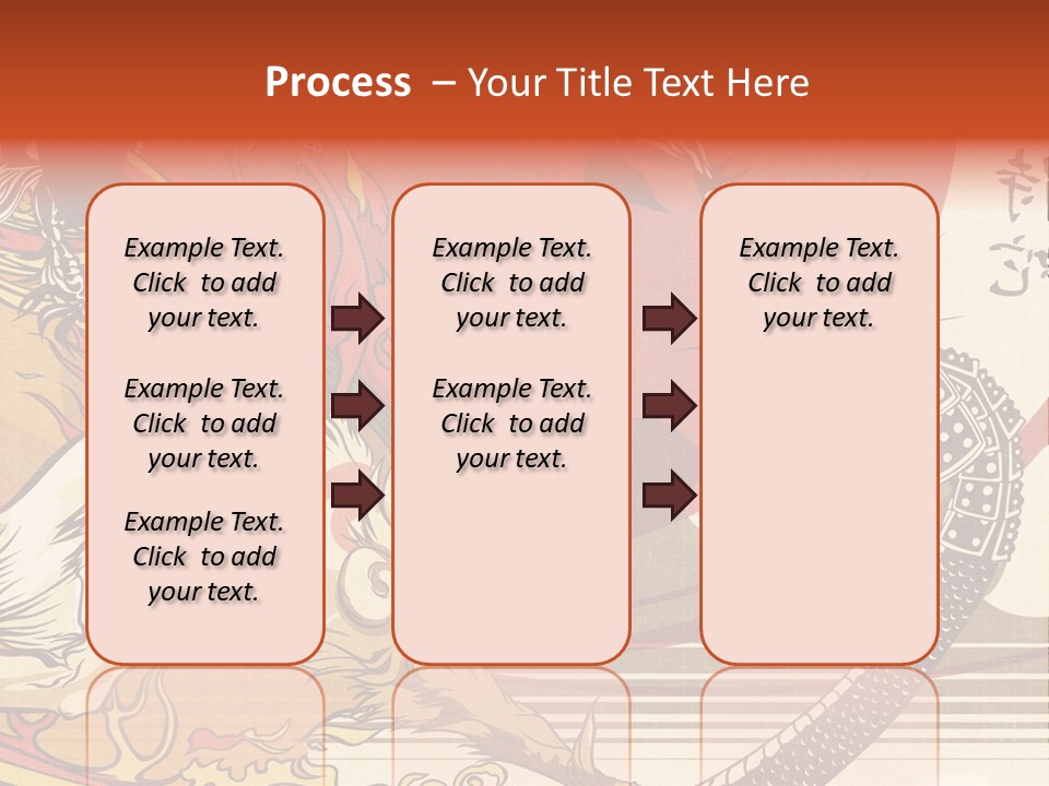 A Picture Of A Dragon And A Man On A Horse PowerPoint Template
